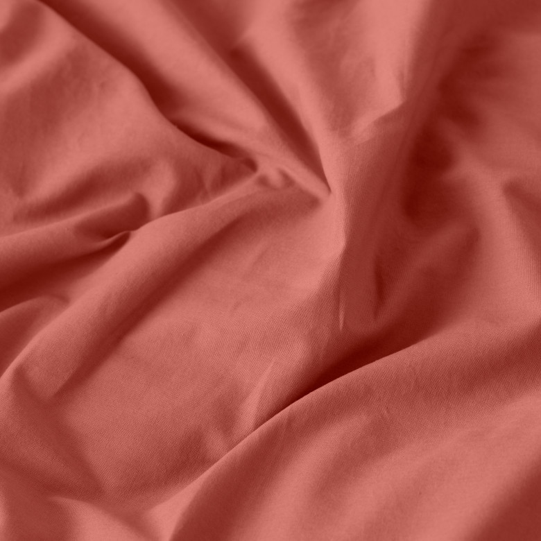 Housse de couette enfant lin et coton lavé Songe terre cuite