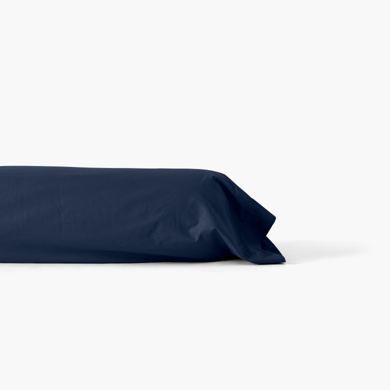 Taie de traversin percale de coton Neo marine