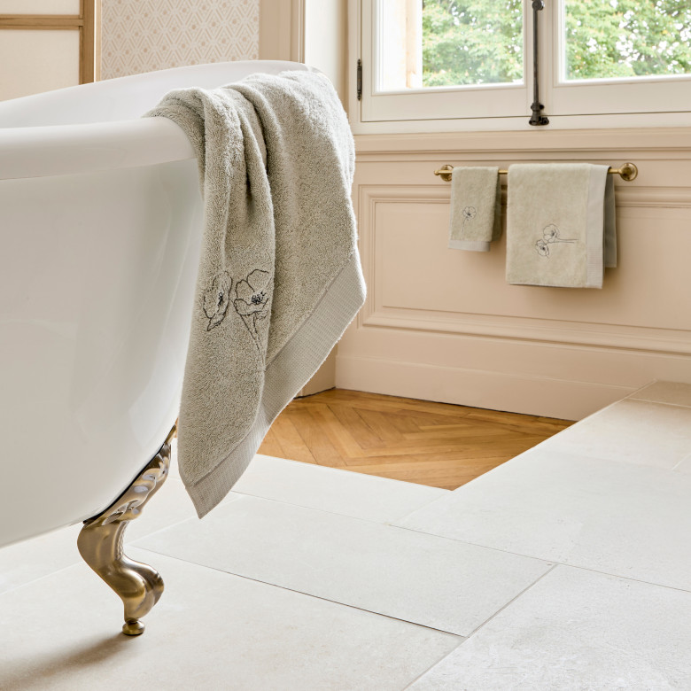 Serviette de toilette coton et viscose de bambou Ephelia jade