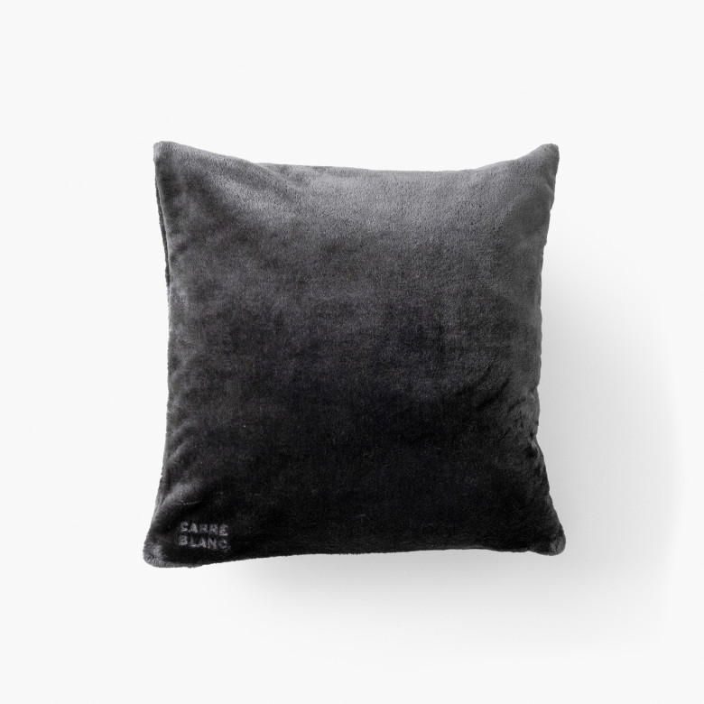 Housse de coussin polaire Oslo anthracite