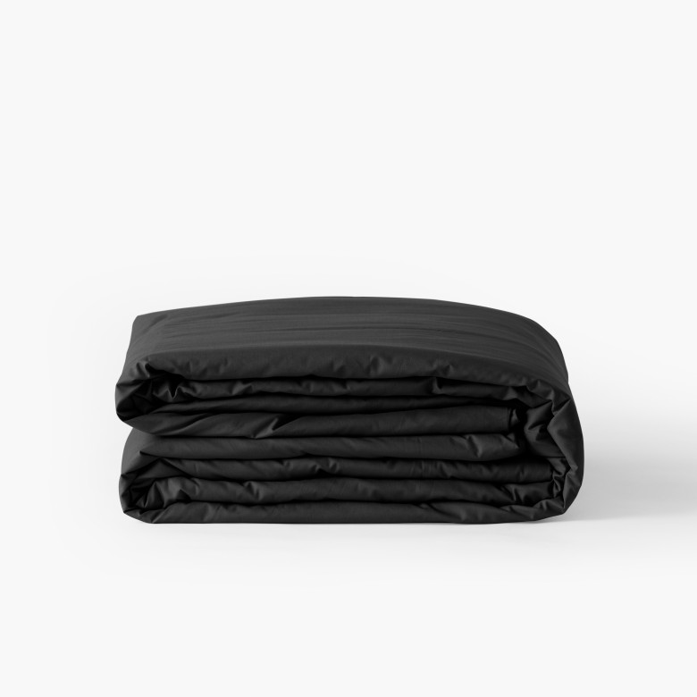 Housse de couette percale de coton Neo anthracite