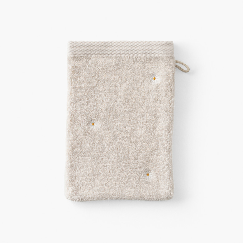 Gant de toilette coton Zéphire dune marguerite