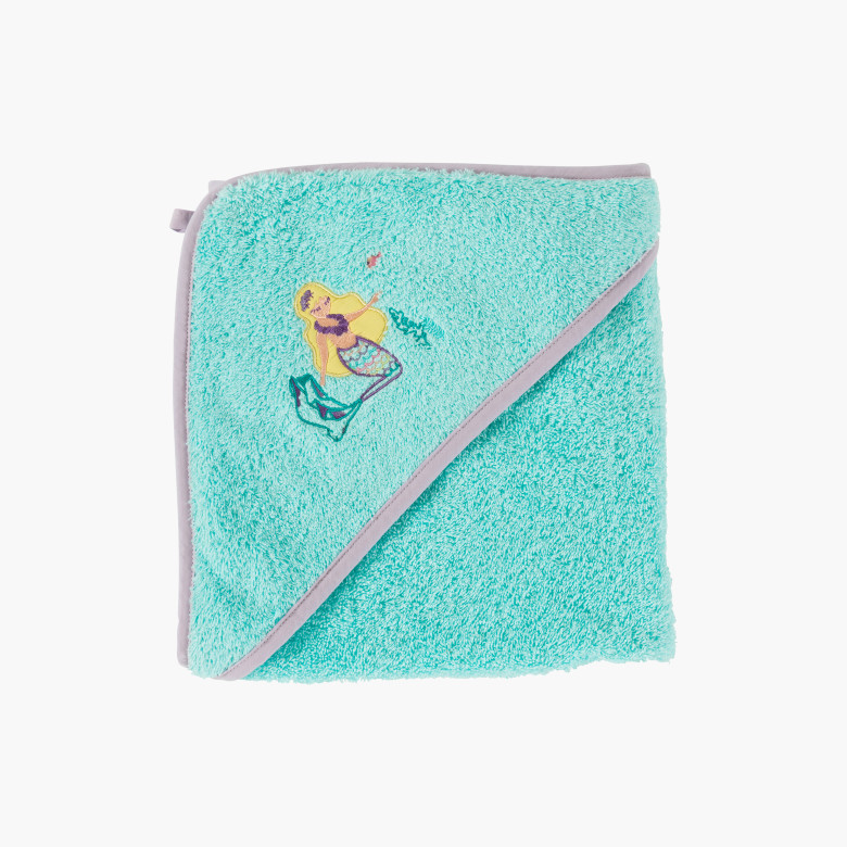 Cape de bain coton Calliopé lagon