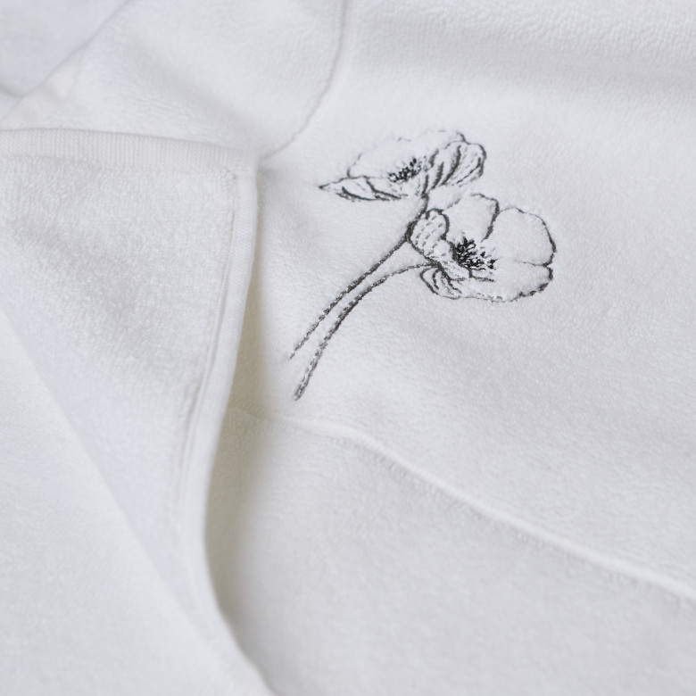 Tapis de bain coton et viscose de bambou Ephelia blanc