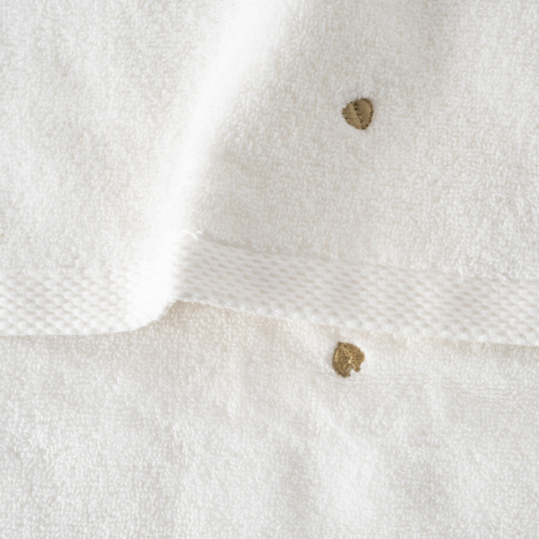 Serviette invité coton Zéphire ivoire coeur