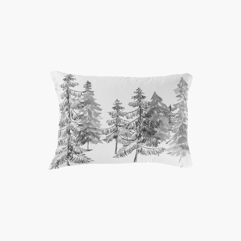 Taie d'oreiller rectangulaire réversible percale de coton Grizzli