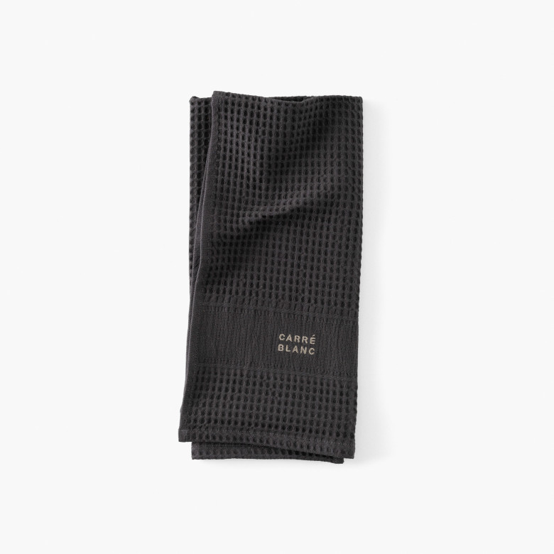 Torchon de cuisine coton Signature charbon