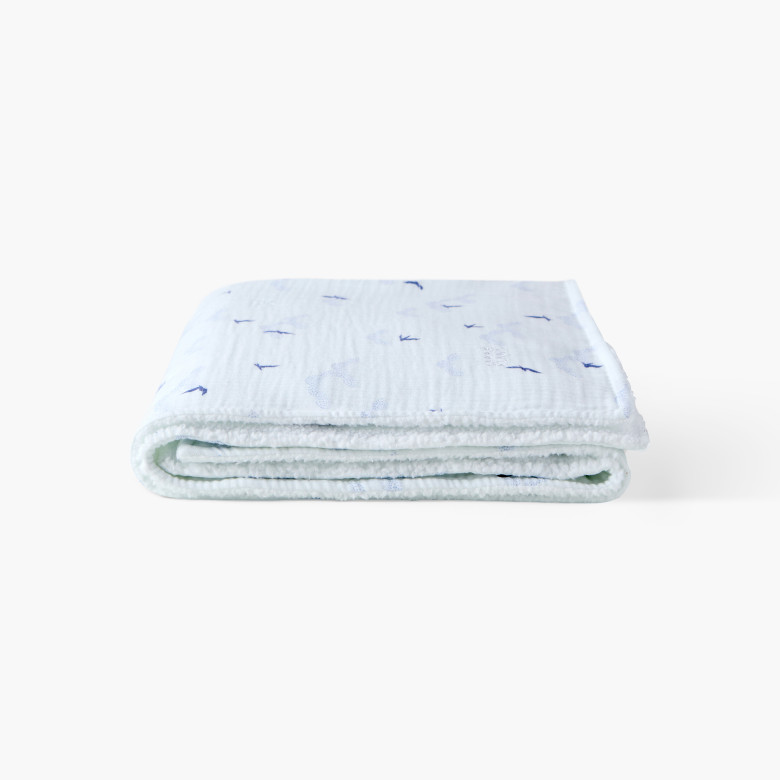 Plaid enfant Lino gaze de coton encre