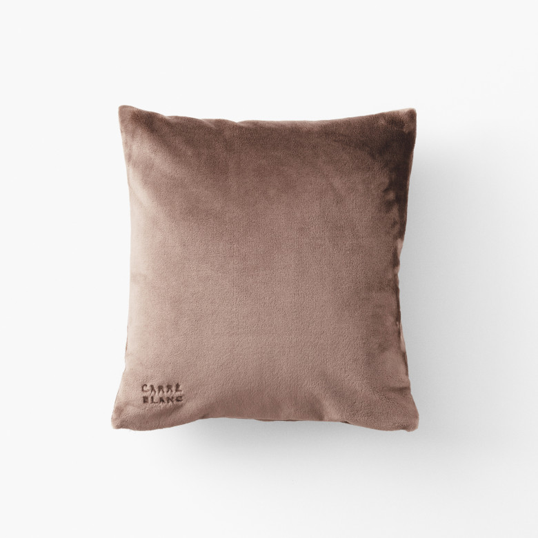 Housse de coussin polaire Oslo chocolat