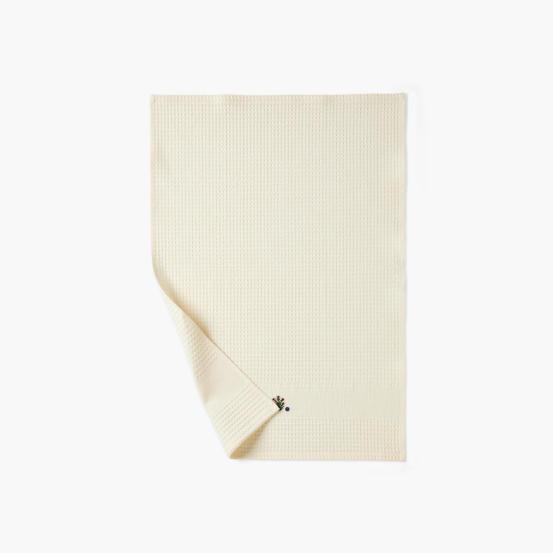 Torchon coton nid d'abeille Pantera vanille