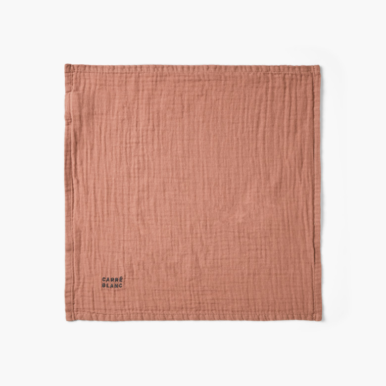 Lot de 2 serviettes de table gaze de coton Envolée moka