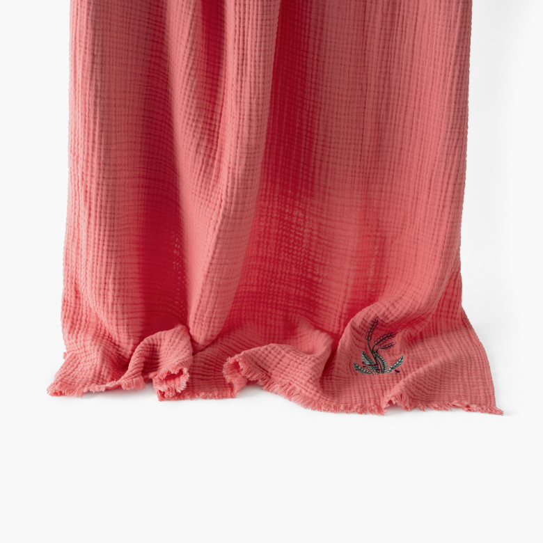 Plaid gaze de coton Aruba pétale