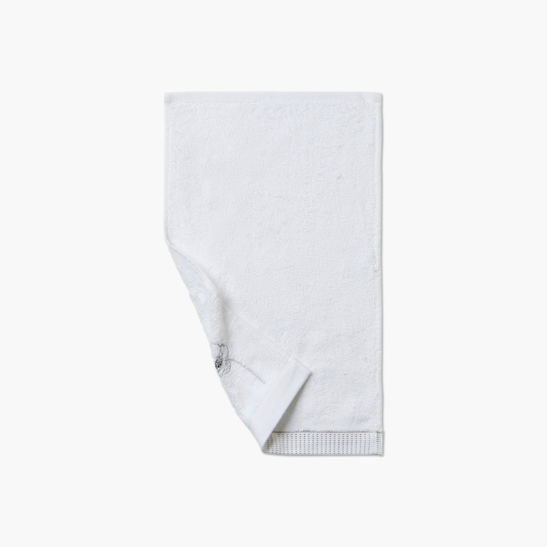 Serviette invité coton et viscose de bambou Ephelia blanc