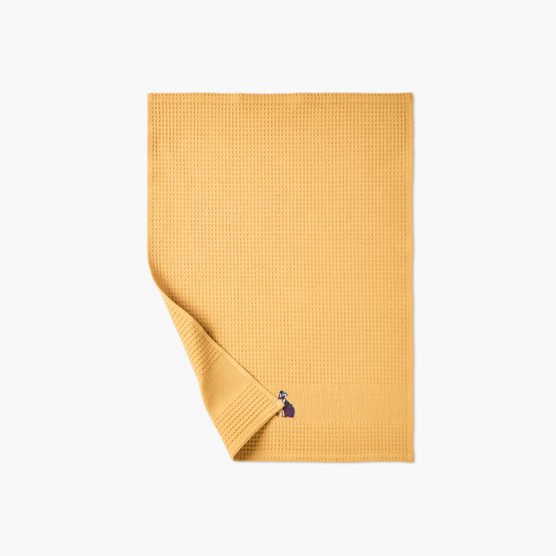 Torchon coton nid d'abeille Pantera curry