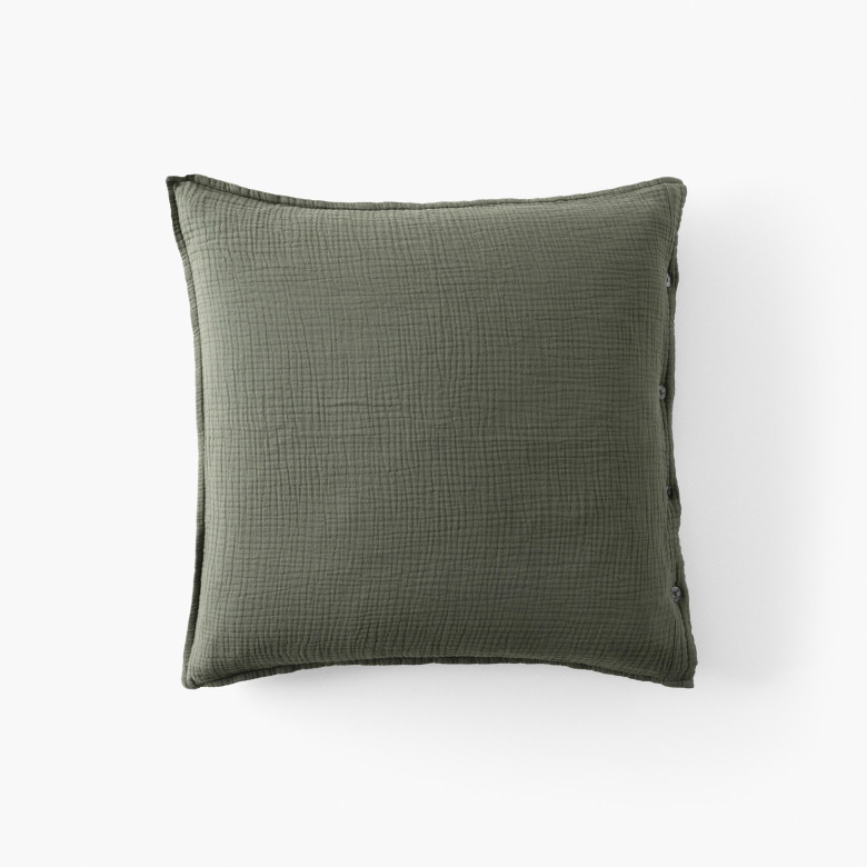 Taie d'oreiller carrée gaze de coton 4-en-1 Infini