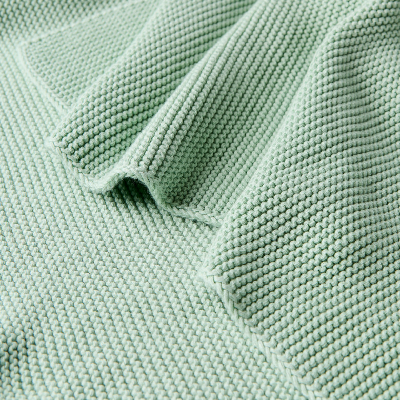 Couverture coton bio Bienvenue amande