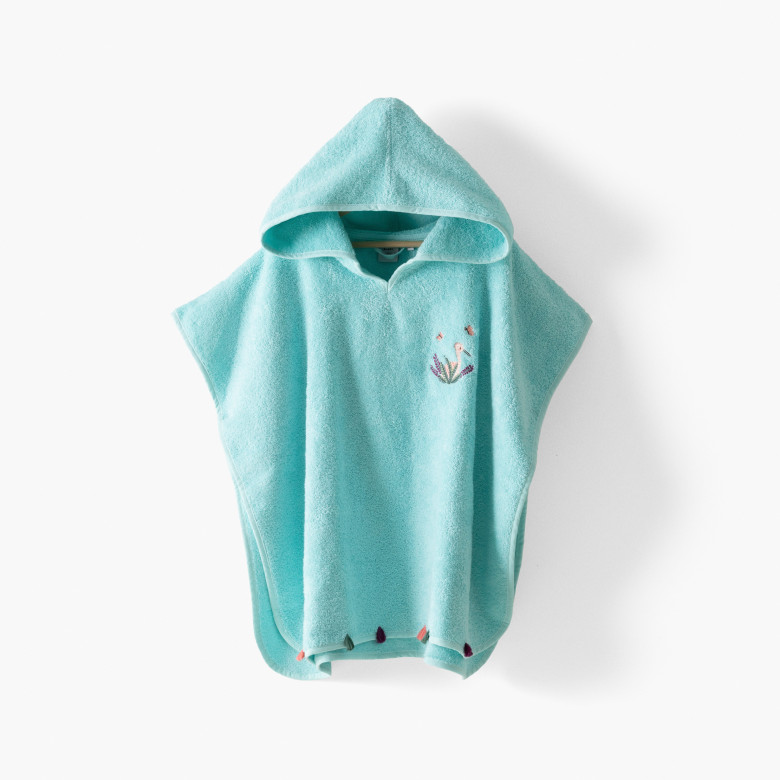 Poncho coton Aruba celadon