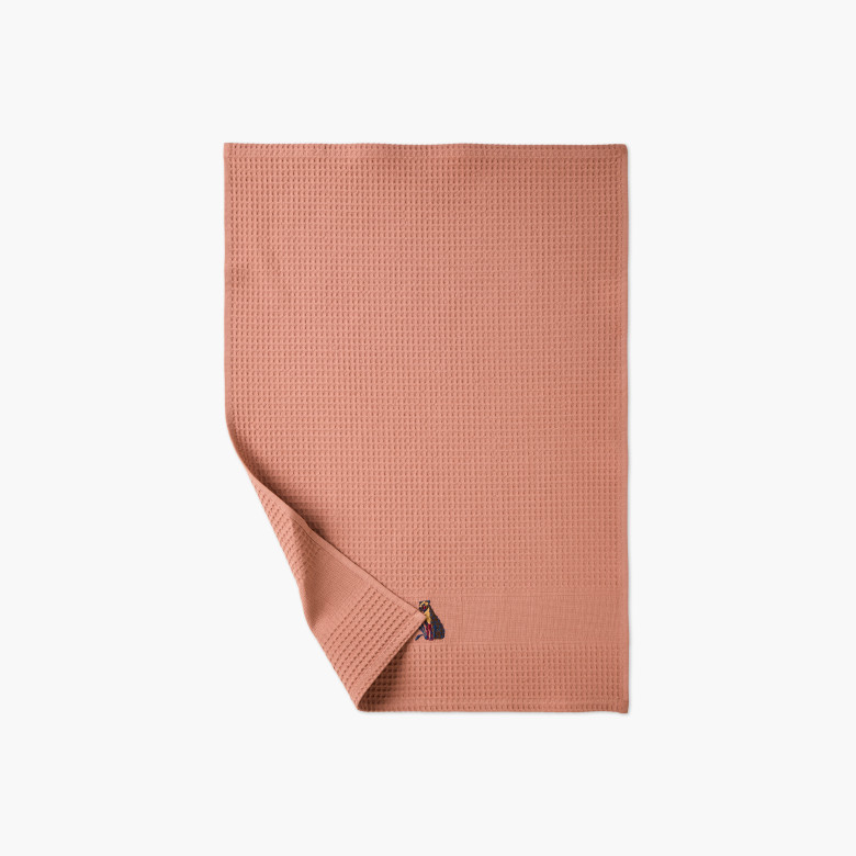 Torchon coton nid d'abeille Pantera moka