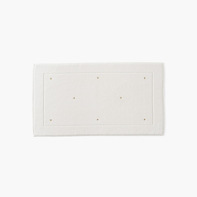 Tapis de bain coton Zéphire ivoire coeur