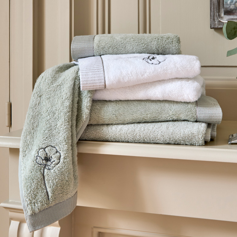 Drap de bain coton et viscose de bambou Ephelia jade