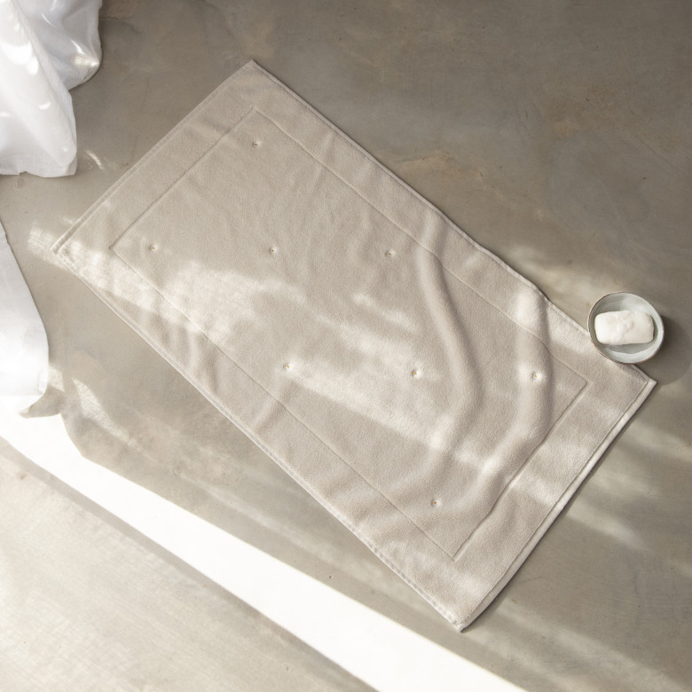 Tapis de bain coton Zéphire dune marguerite