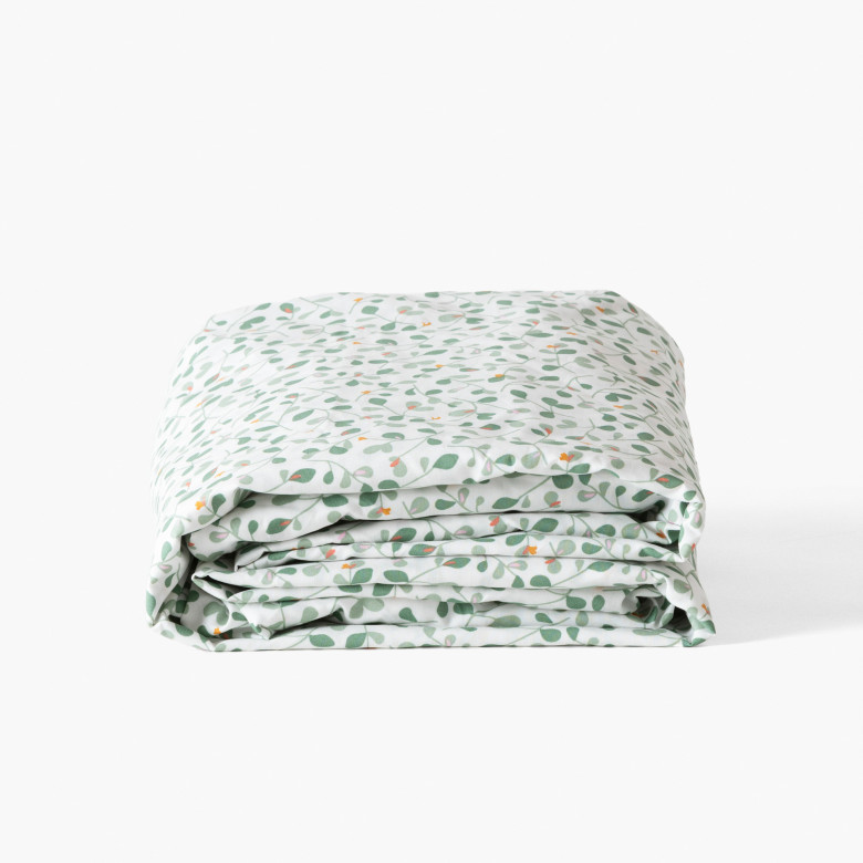 Drap housse percale de coton Neo thym végétal