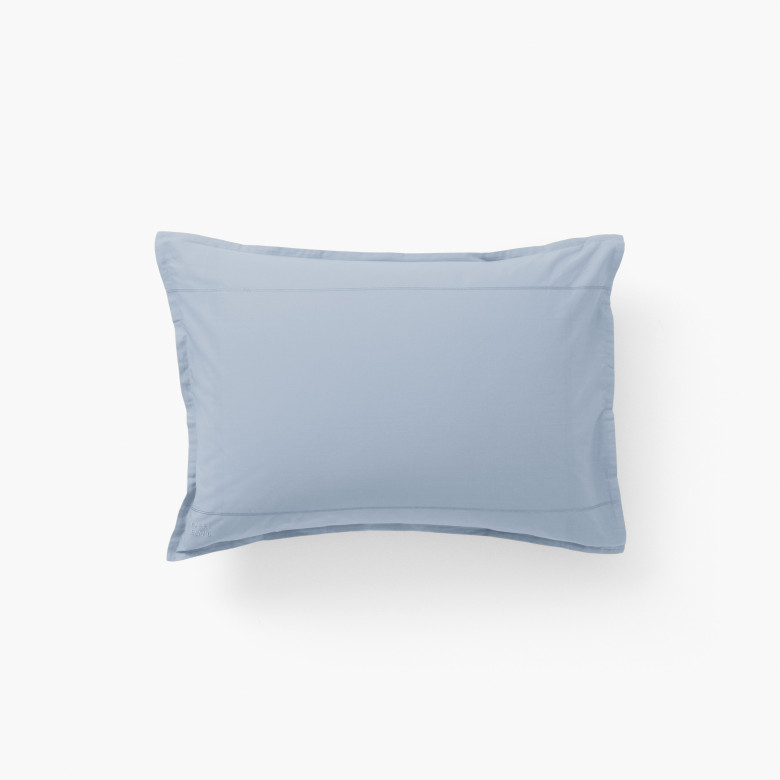 Taie d'oreiller rectangulaire coton Neo bleu ciel