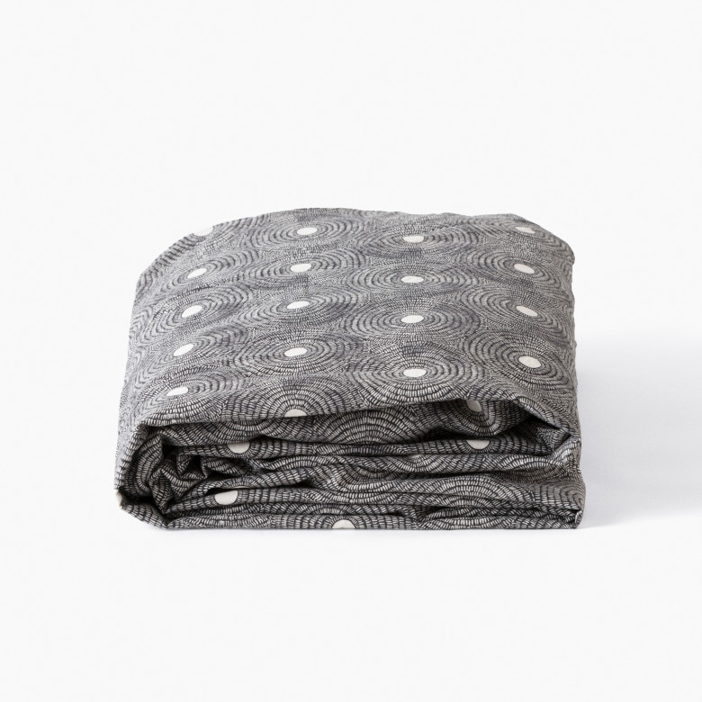 Drap housse pur coton lavé Eclipse