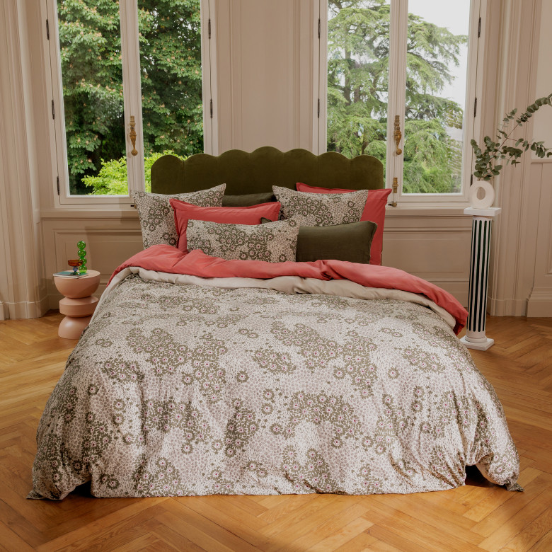 Housse de couette réversible coton Orangerie