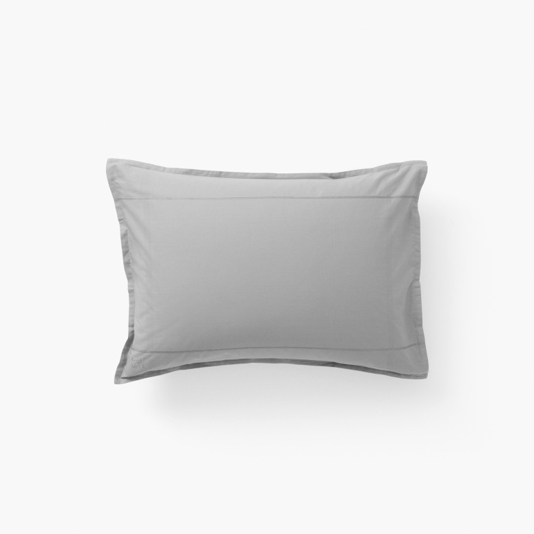 Taie d'oreiller rectangulaire coton Neo gris