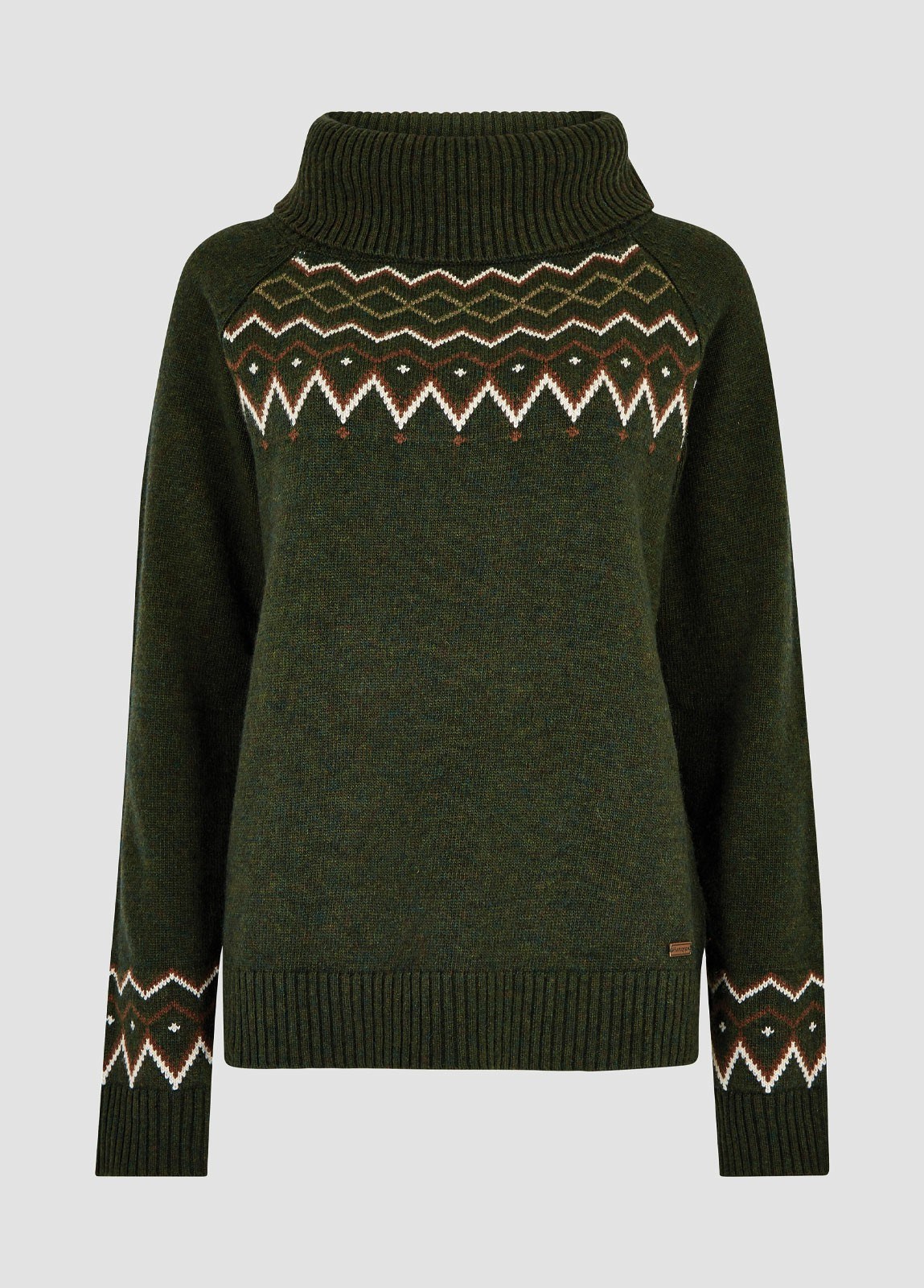 Dubarry Riverstown Fair Isle Sweater Women's Knitwear Olive