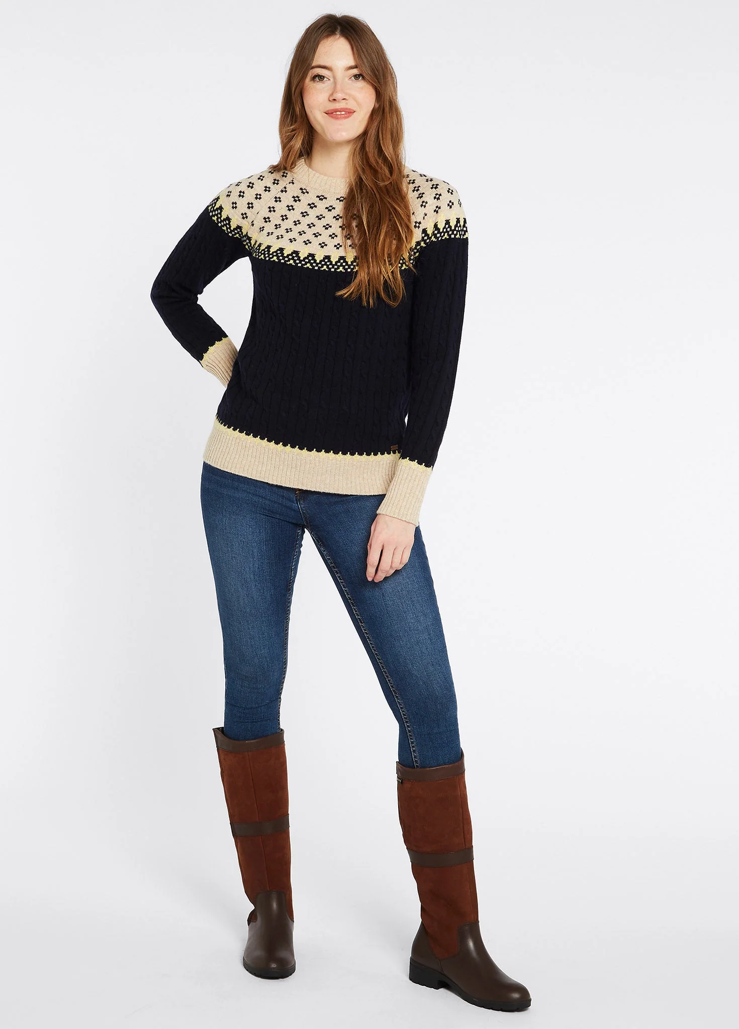 Thornfield Women's Fair Isle knit - Navy