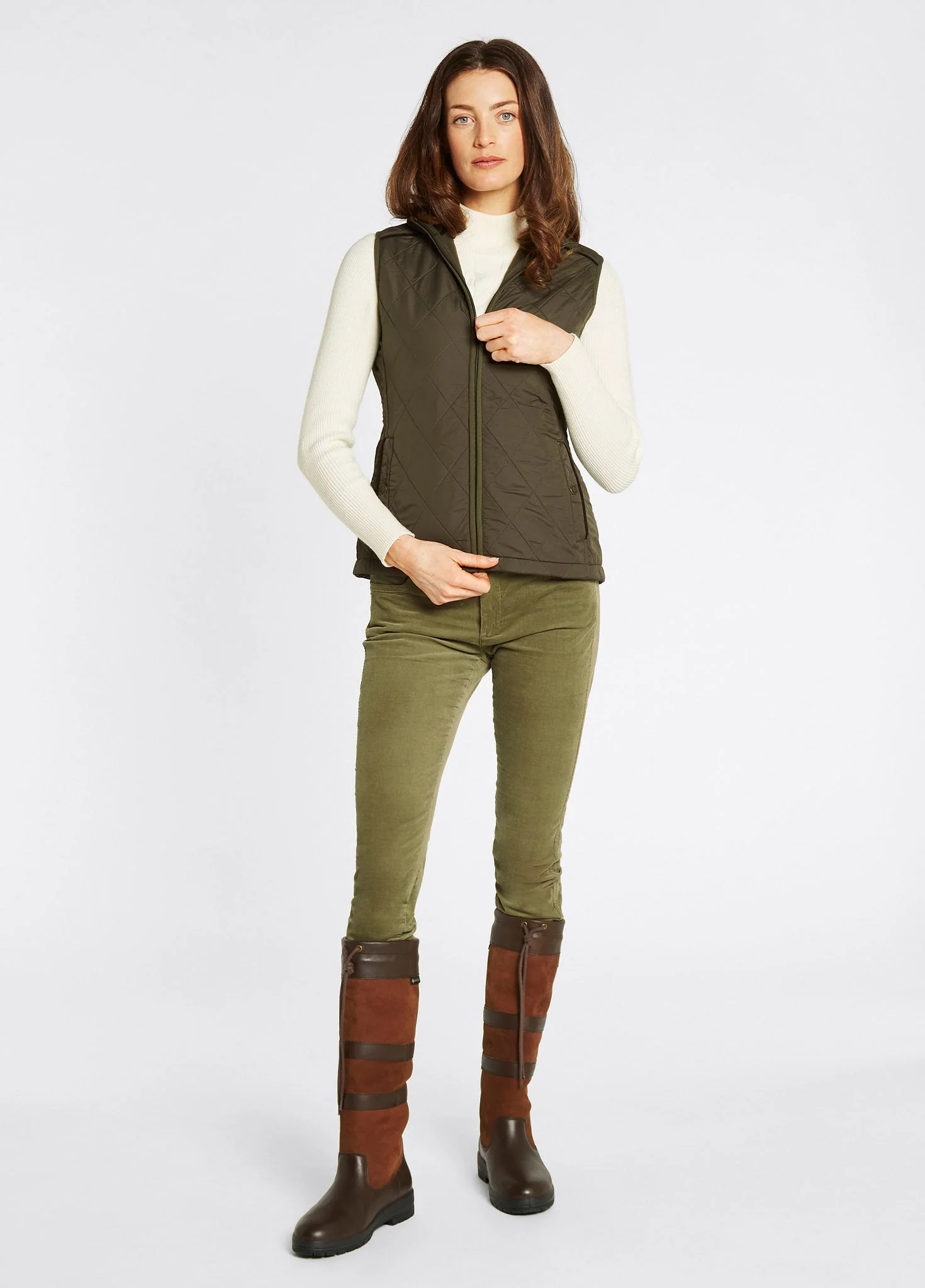 Heywood Ladies' Quilted Vest - Olive