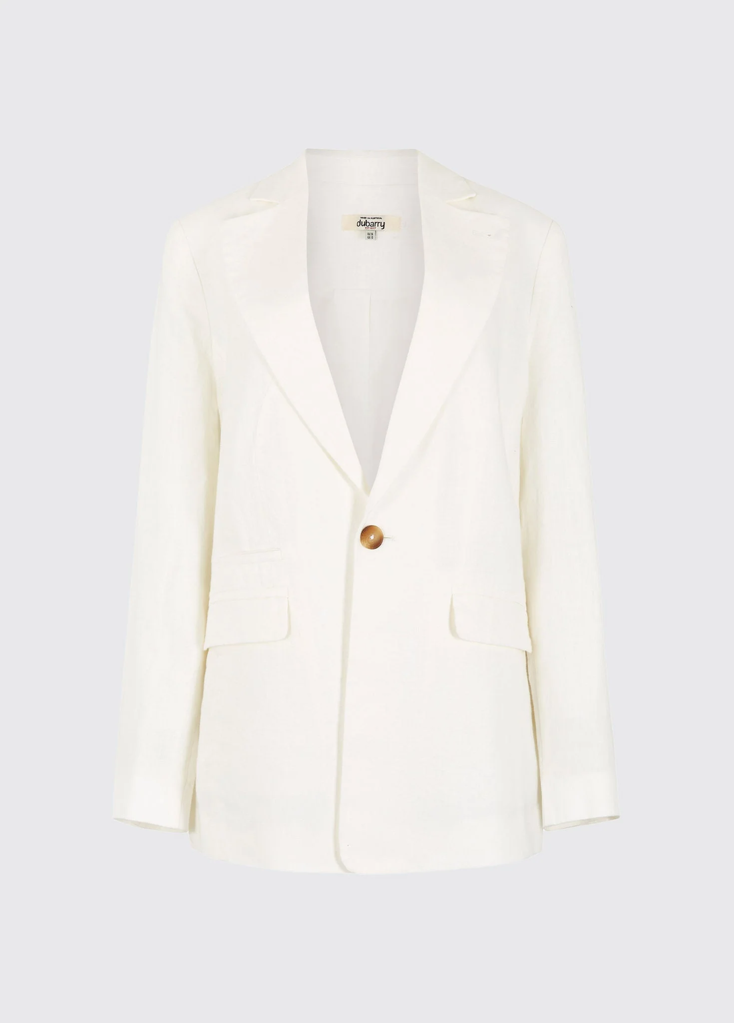 Avonlea Ladies' tailored linen jacket - White