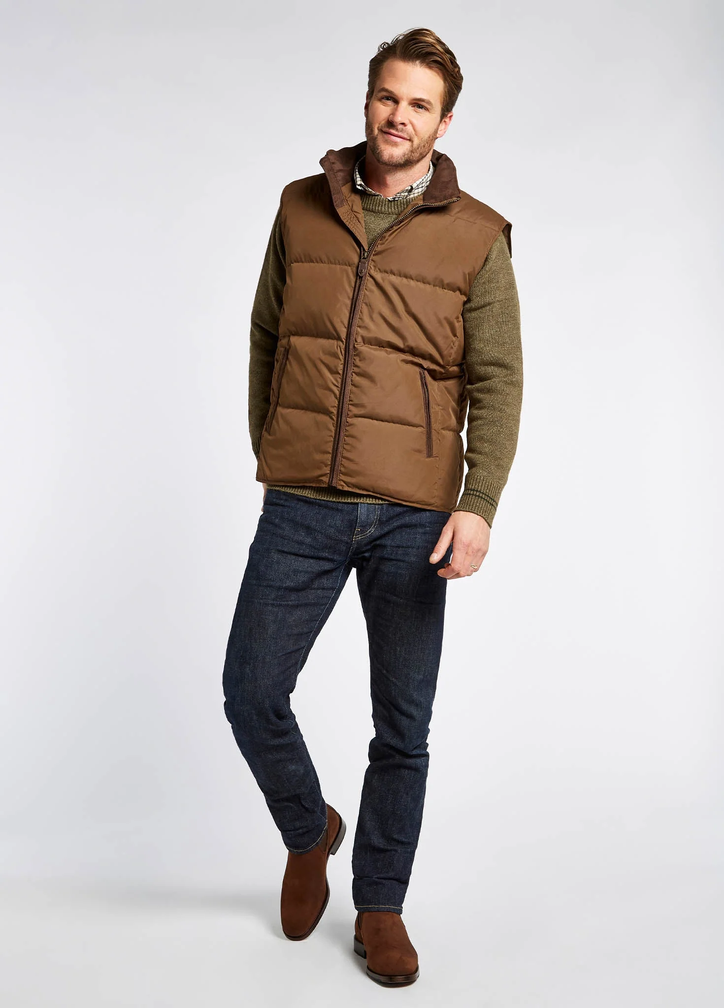 Graystown Men's Down-filled Vest - Walnut
