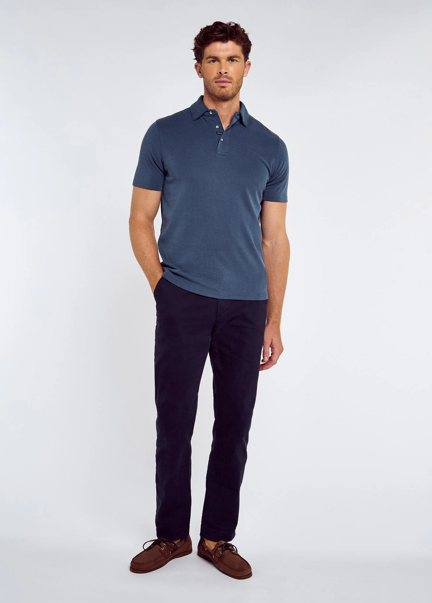 Gilligan Men's Tencel™ Modal polo - Atlantic