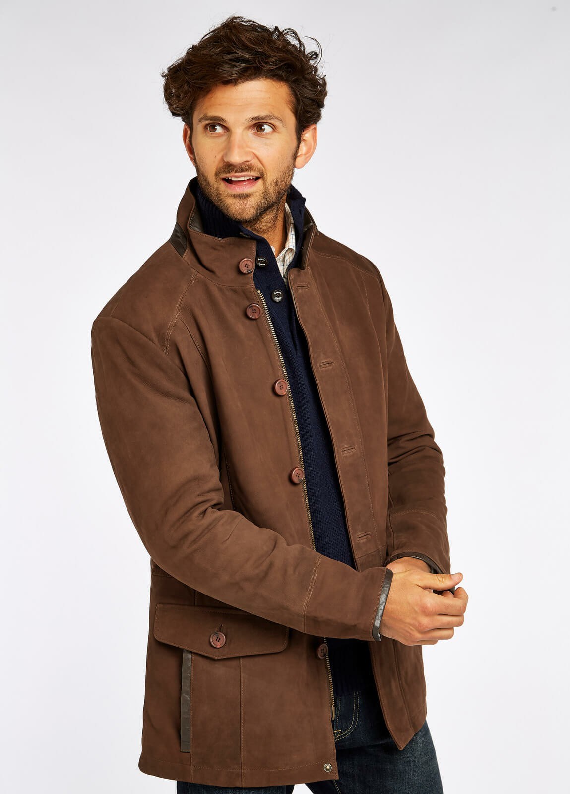 Dubarry Moore Leather Men's Jackets Brown