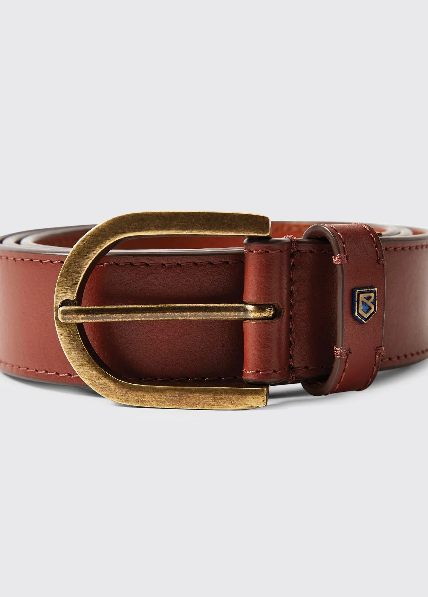 Porthall Leather Belt - Chestnut