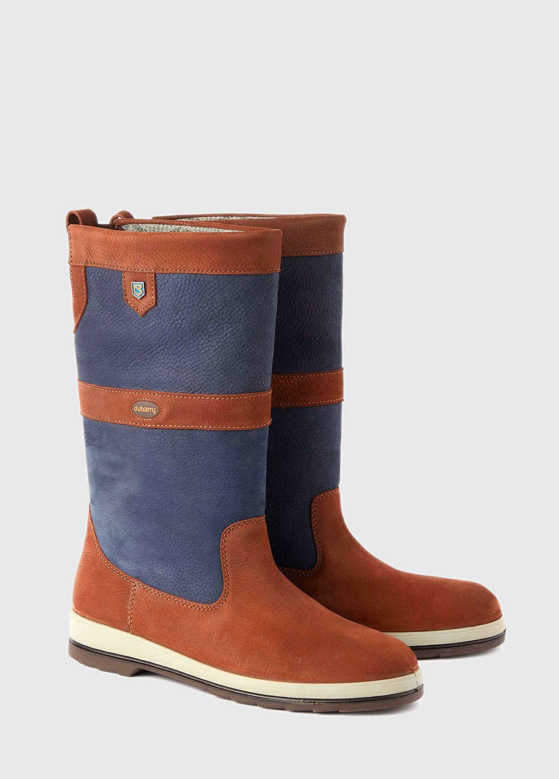 Dubarry Crosshaven Women's Sailing Boots Navy / Brown