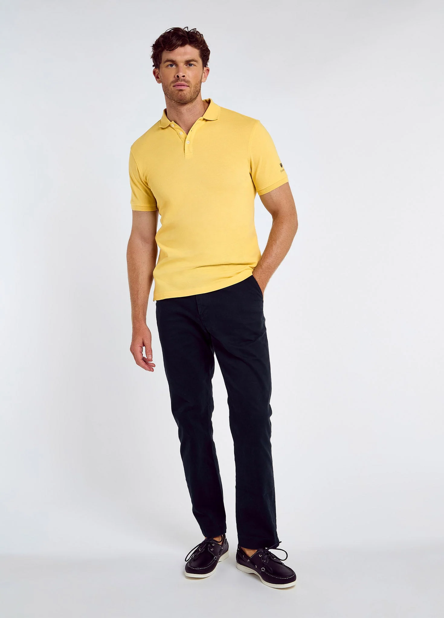 Jennings Men's cotton pique polo- Primrose