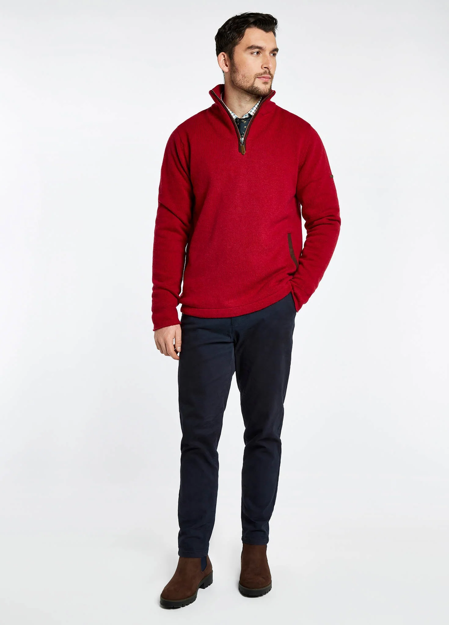 Feeney Men's Windproof Sweater - Cardinal