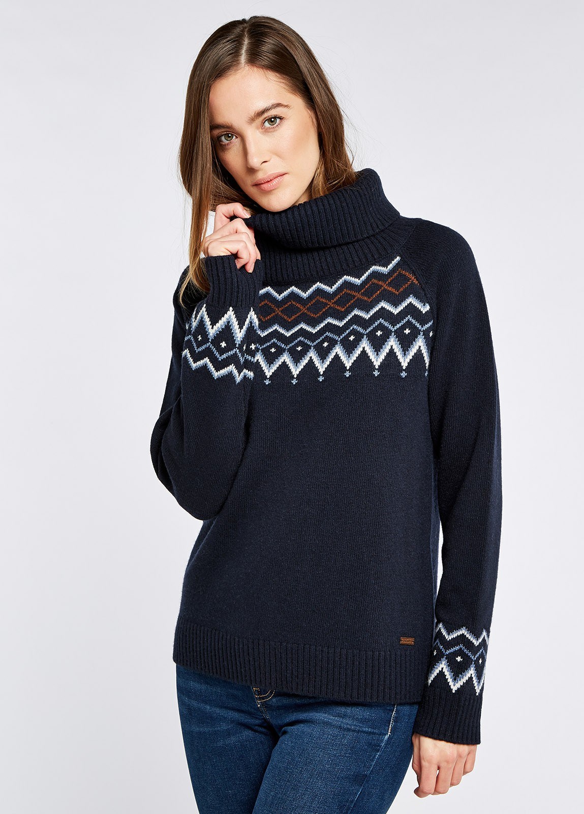 Dubarry Riverstown Fair Isle Sweater Women's Knitwear Navy