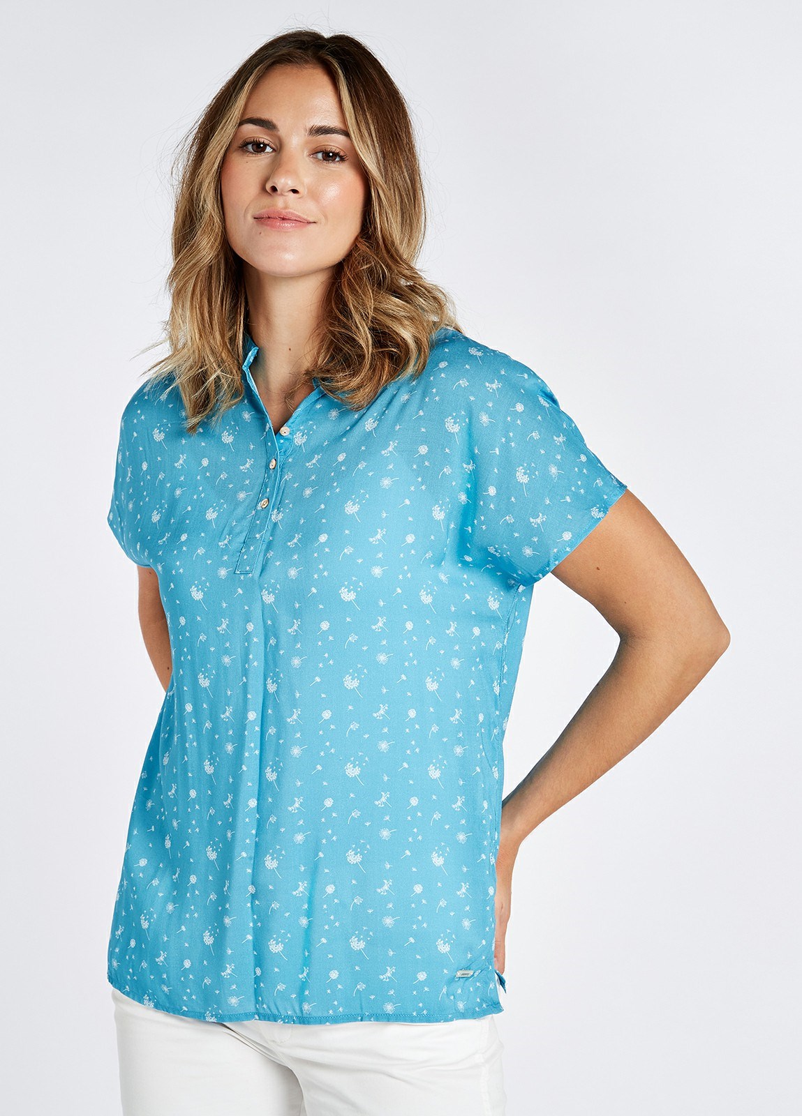 Dubarry Waterfall Printed Tops Women's Shirts Blue