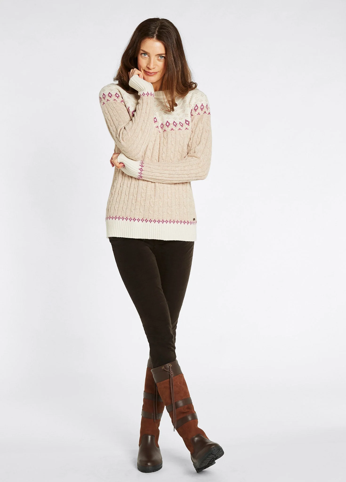 Thornfield Women's Fair Isle knit - Oat