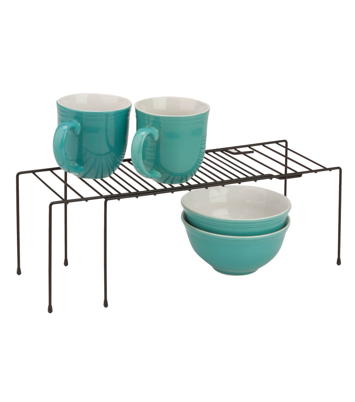 Honey Can Do 28 x 6.5 Black Steel Expandable Pantry Organizer Shelf