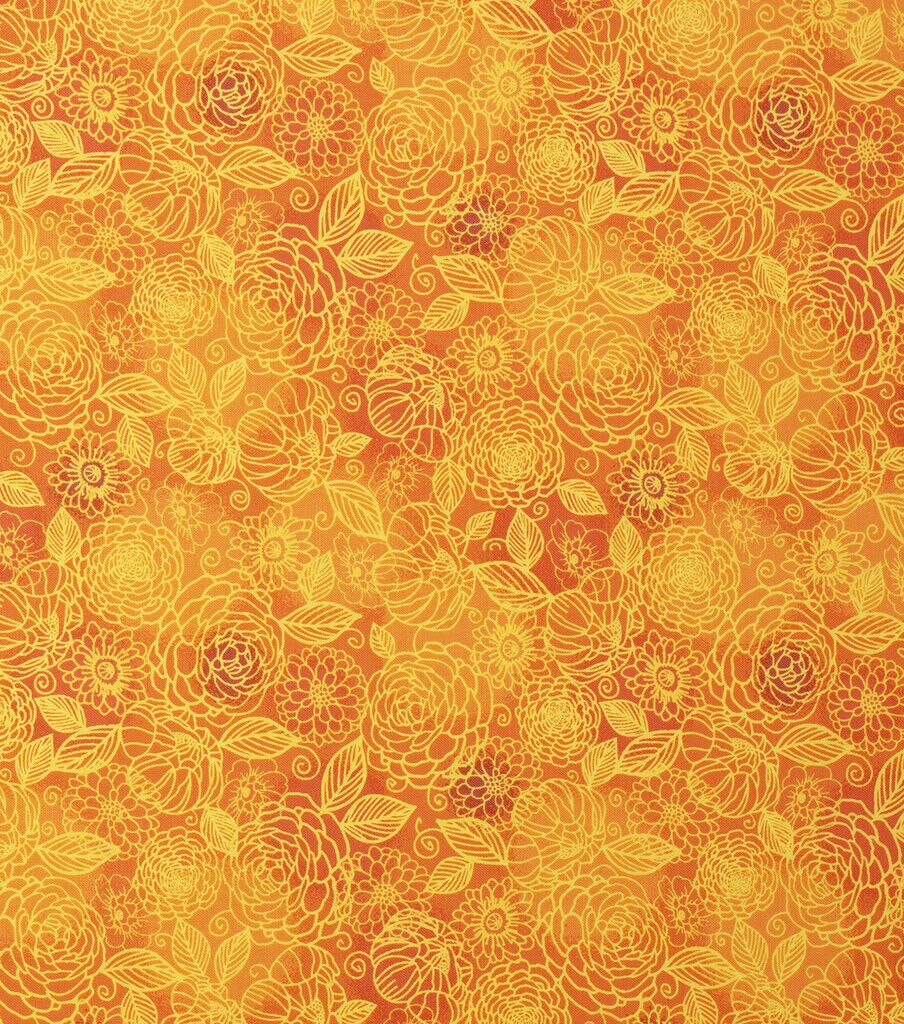 Orange Tonal Cotton Fabric by Keepsake Calico