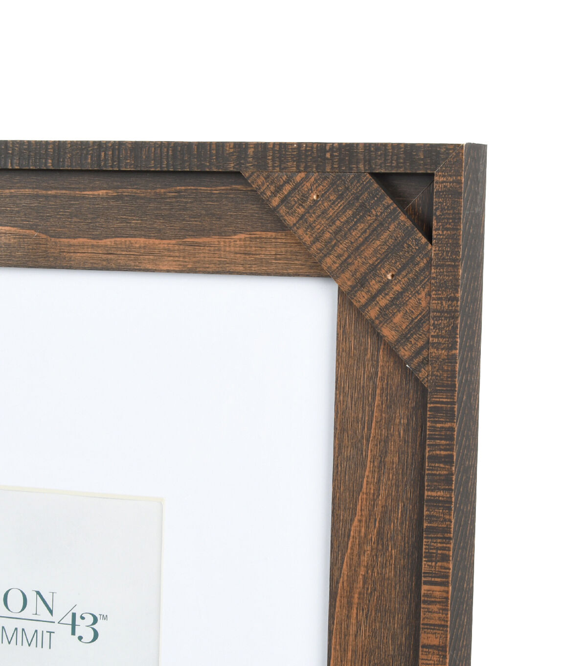 11x14 Walnut Crosshatch Wood Wall Frame with Mat