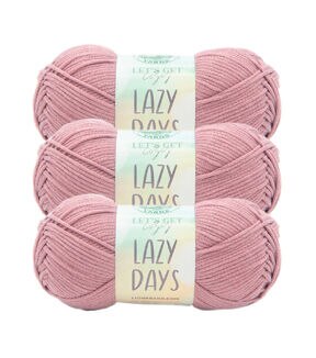 Lion Brand Lazy Days 179yds Worsted Polyester Yarn 3 Bundle
