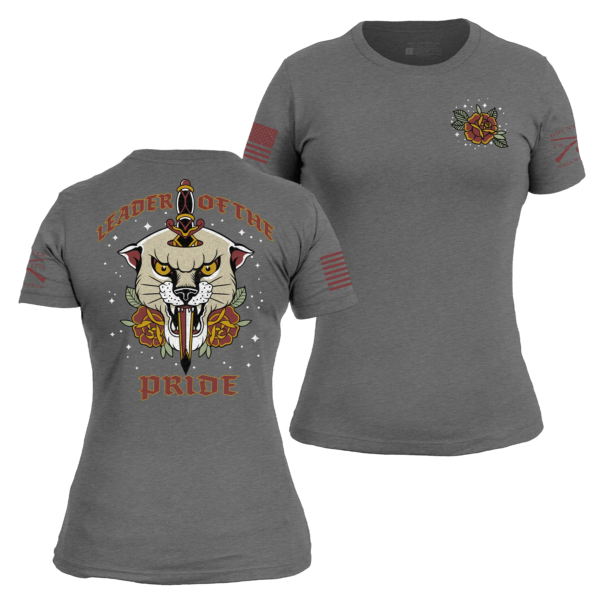Women's Leader Of The Pride Slim Fit T-Shirt - Dark Heather Gray