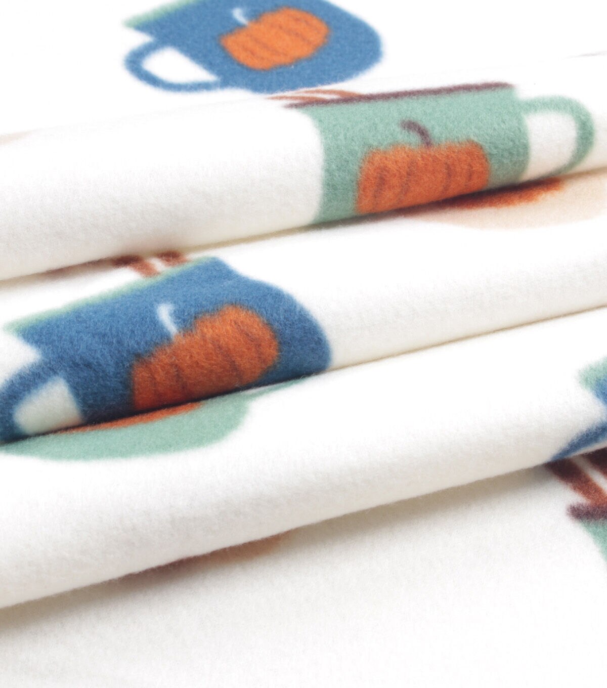 Pumpkin Spice Mugs Blizzard Prints Fleece Fabric